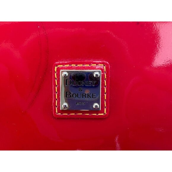 Dooney & Bourke Red Patent Leather Tassel Wristlet Clutch - Picture 4 of 14